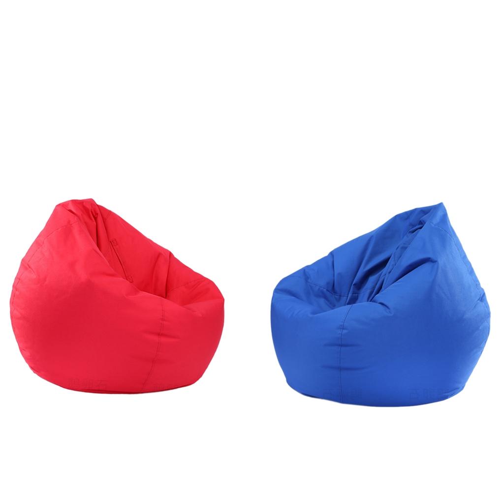 2 Pieces Waterproof Stuffed Animal Storage Bean Bag Cover Royal Blue & Red