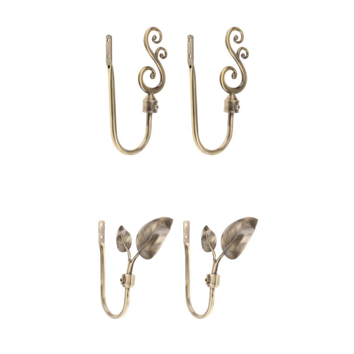 4Pieces U Shape Metal Vine Curtain Hook Window Drapery Tieback Hanger