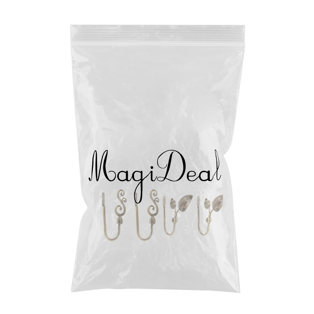 4Pieces U Shape Metal Vine Curtain Hook Window Drapery Tieback Hanger