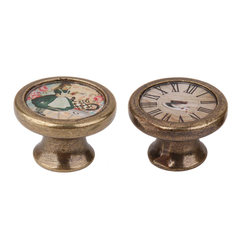 2Pcs Vintage Cabinet Door Drawer Wardrobe Bin Handle Pull Knob Hardware