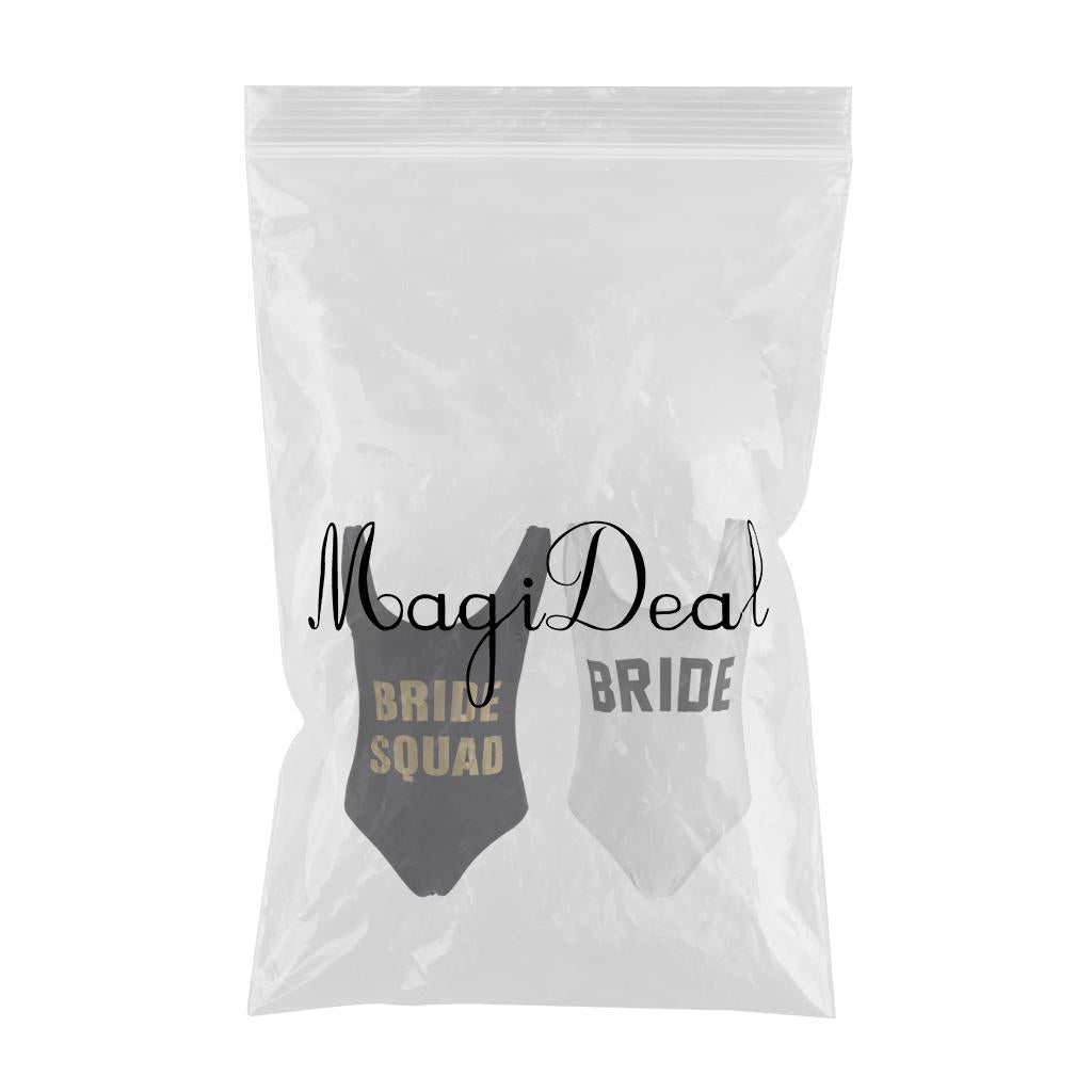 Bride Squad Bride Letters Women Bikini Bodysuit Swimsuit Beachwear Monokini