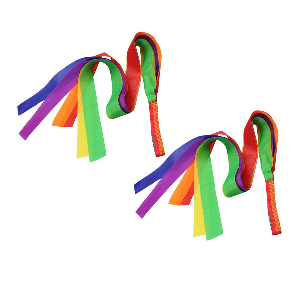 2pcs Dance Ribbon Gym Rhythmic Art Gymnastic Ballet Streamer Hand Held Toys