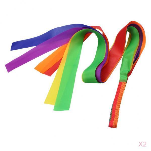 2pcs Dance Ribbon Gym Rhythmic Art Gymnastic Ballet Streamer Hand Held Toys
