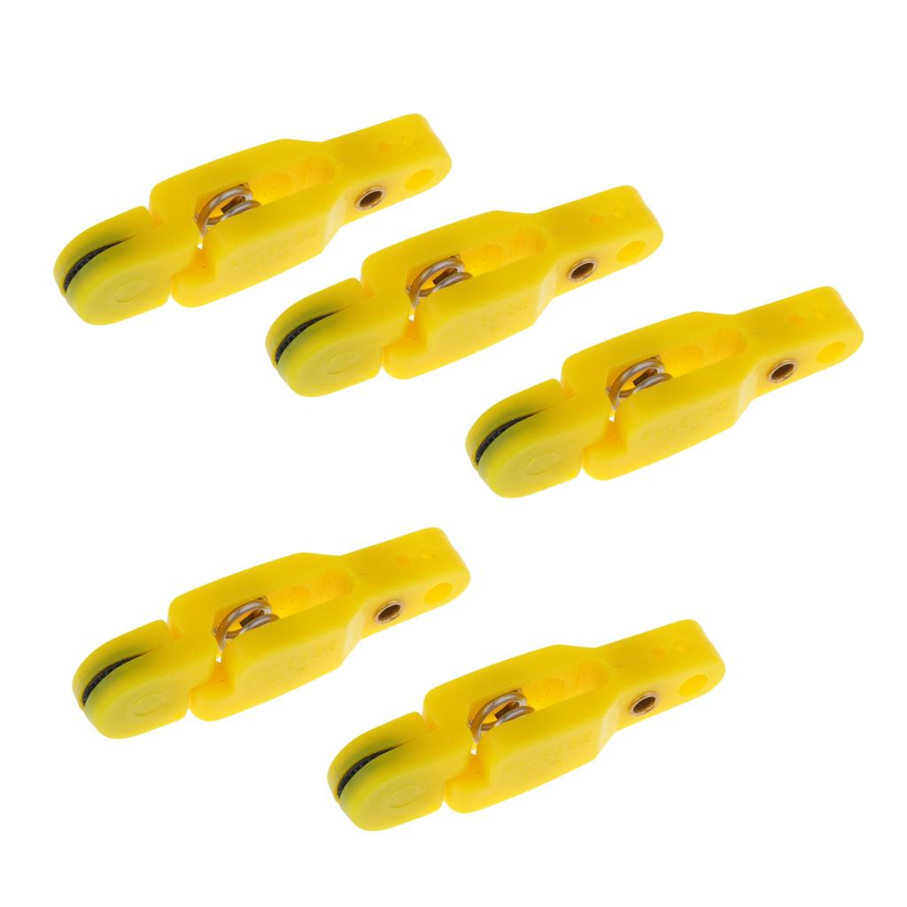 5pcs Snap Release Clip for Weight, Planer Board, Kite, Heavy Tension Yellow