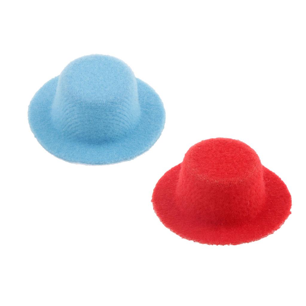 2pieces 1:12 Scale Dolls House Miniature Bowler Hat