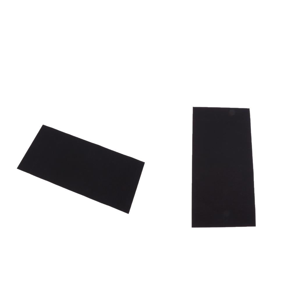 2pcs Clothing Self-adhesive Repair Patches Mending Tape Applique Decor Black