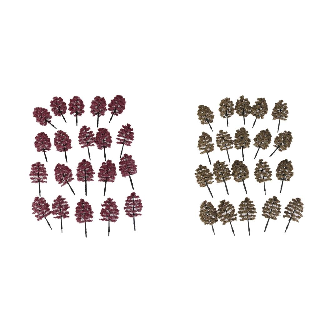 40PCS Plastic Model Trees Train Railway Scenery Landscape Layout 1:100 HO