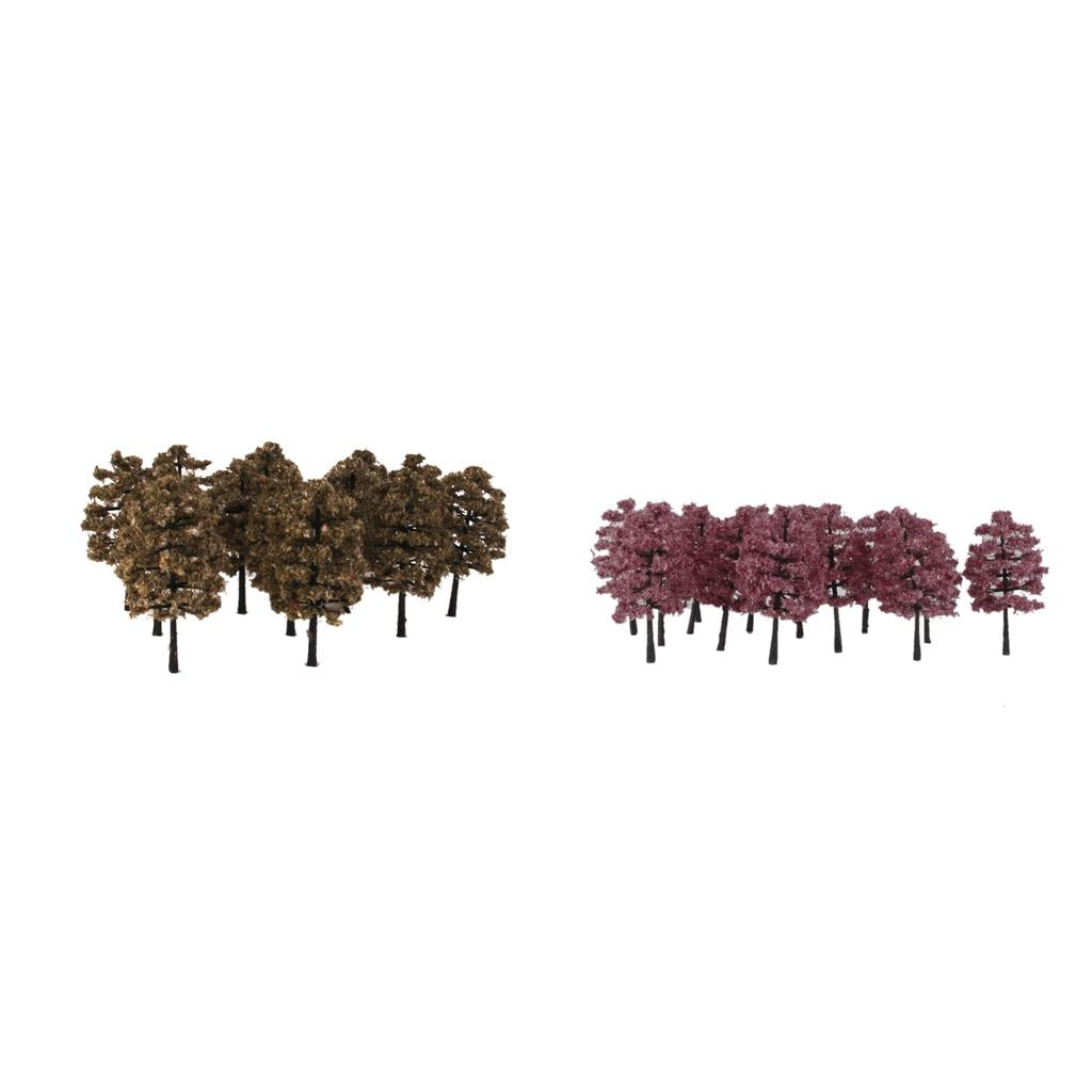 40PCS Plastic Model Trees Train Railway Scenery Landscape Layout 1:100 HO
