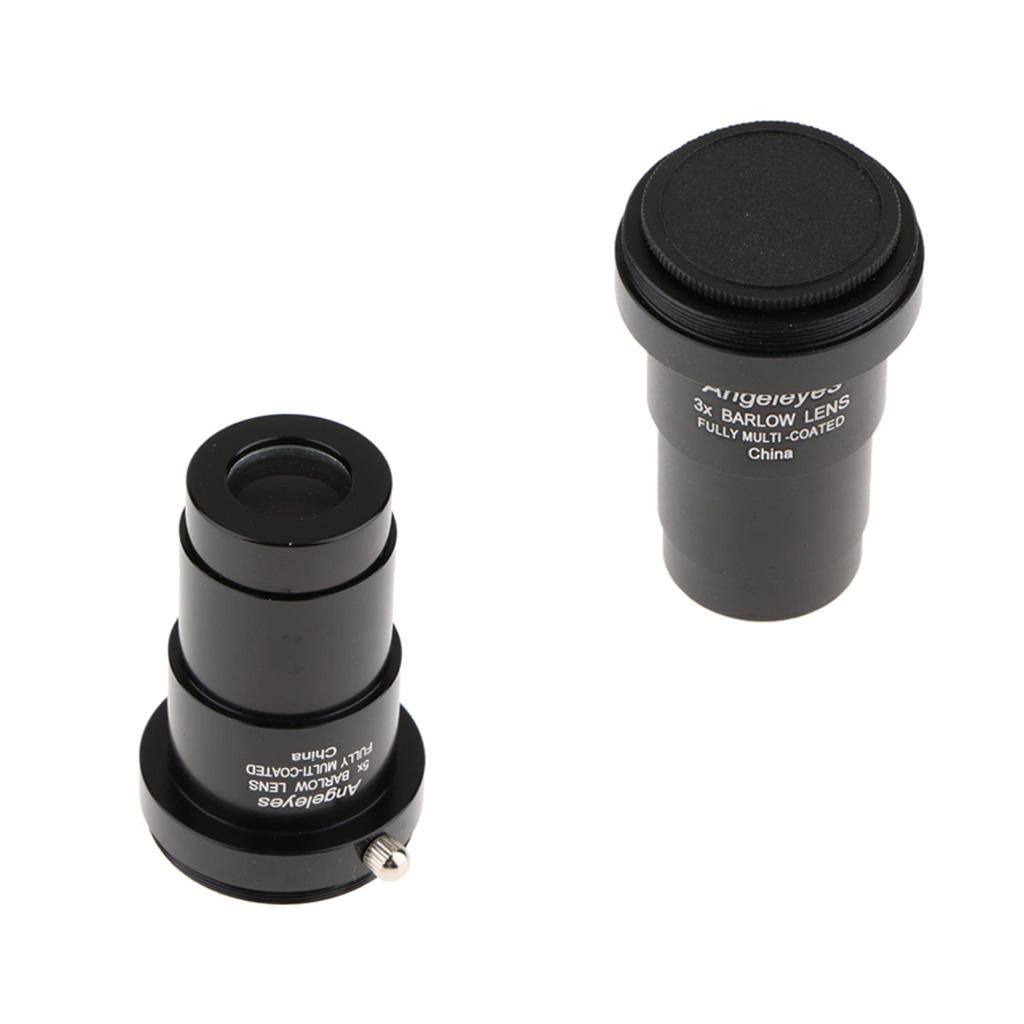 5X+3X Barlow Lens Telescope Eyepiece Astronomical Photography for Celestron