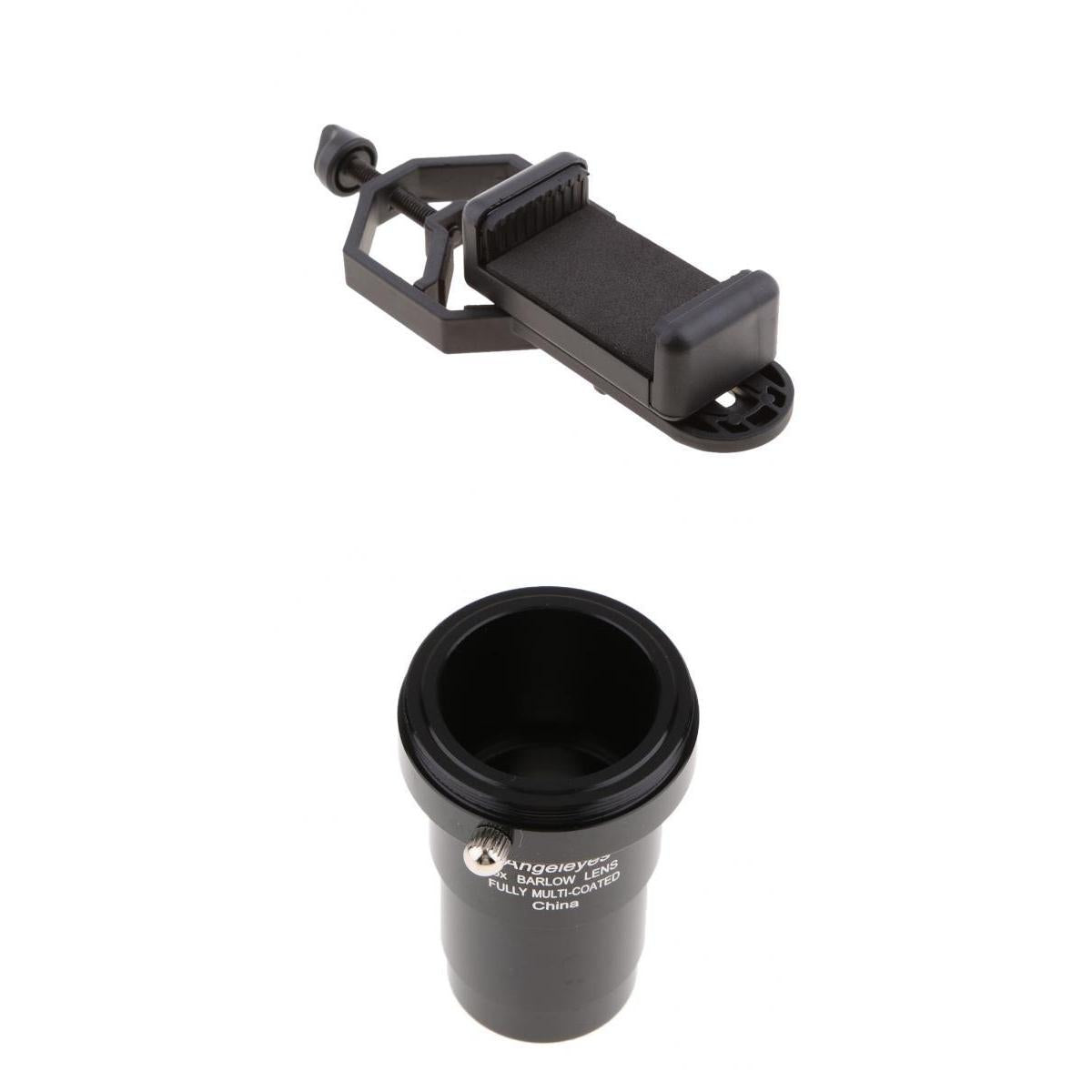 Barlow Lens Eyepiece 5X for Celestron + Cell Phone Telescope Adapter Mount