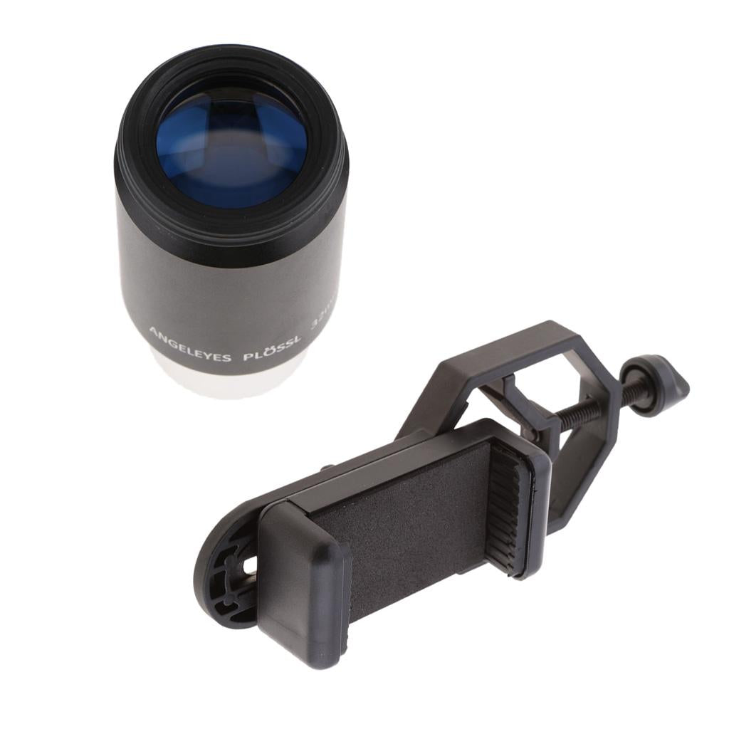 32mm Focal Length Plossl Telescope Eyepiece 1.25 + Phone Telescope Mount"
