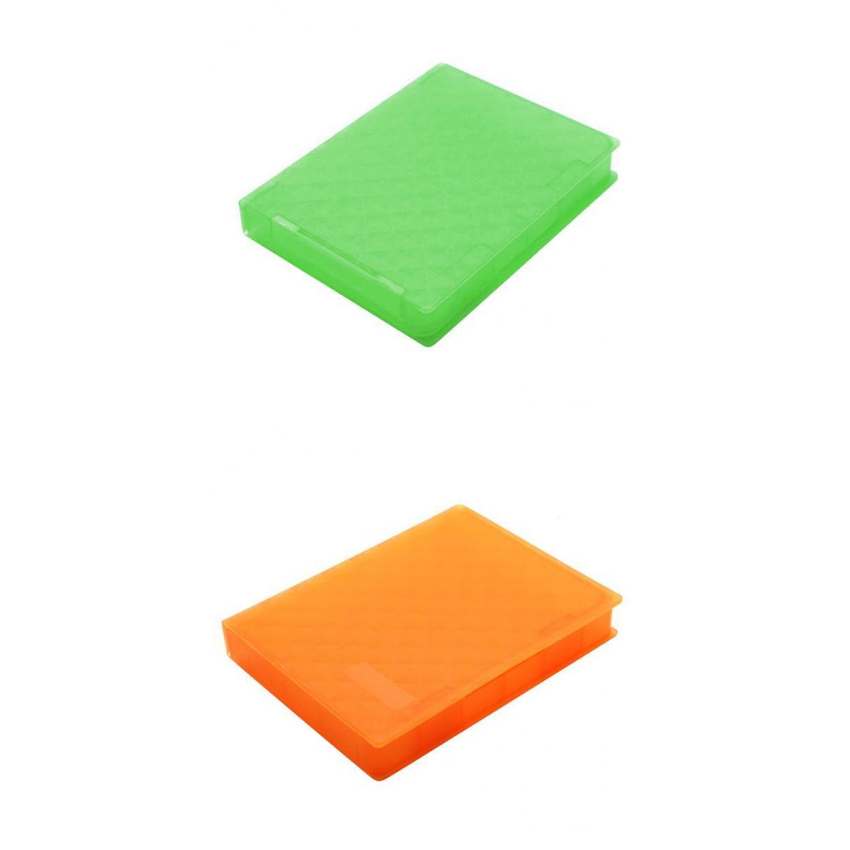2Pcs 2.5 SATA Hard Drive HDD SSD Enclosure External Disk Case Storage Box"