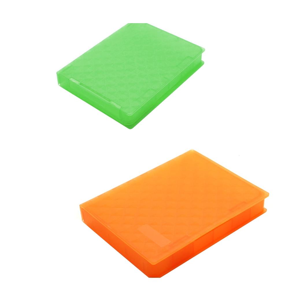 2Pcs 2.5 SATA Hard Drive HDD SSD Enclosure External Disk Case Storage Box"