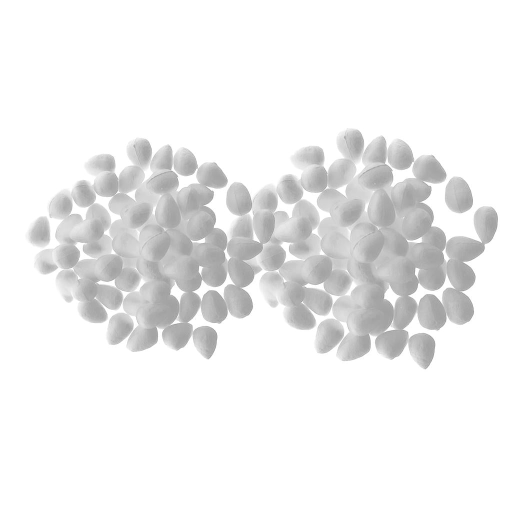 200 Pcs Water Drop Shaped Styrofoam Foam Flower Heart DIY Crafts 19 & 46 mm