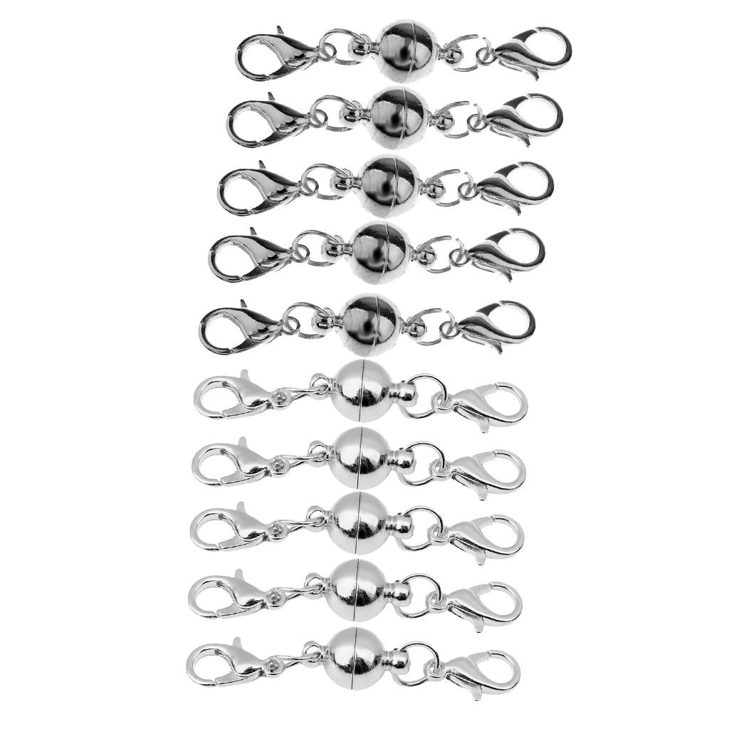 10 Set Magnetic Lobster Clasps DIY Necklace Bracelet Findings Mix 4 mm 6 mm