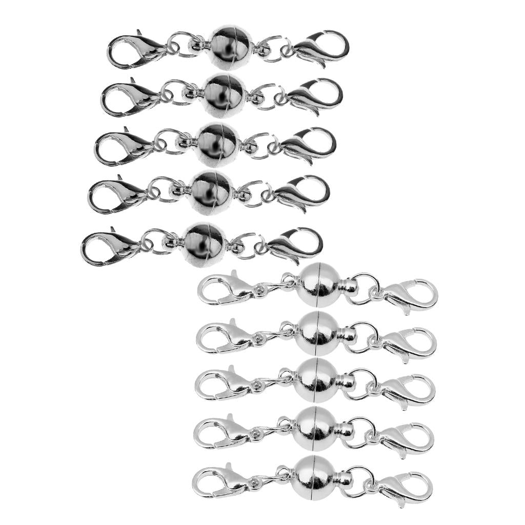10 Set Magnetic Lobster Clasps DIY Necklace Bracelet Findings Mix 4 mm 6 mm