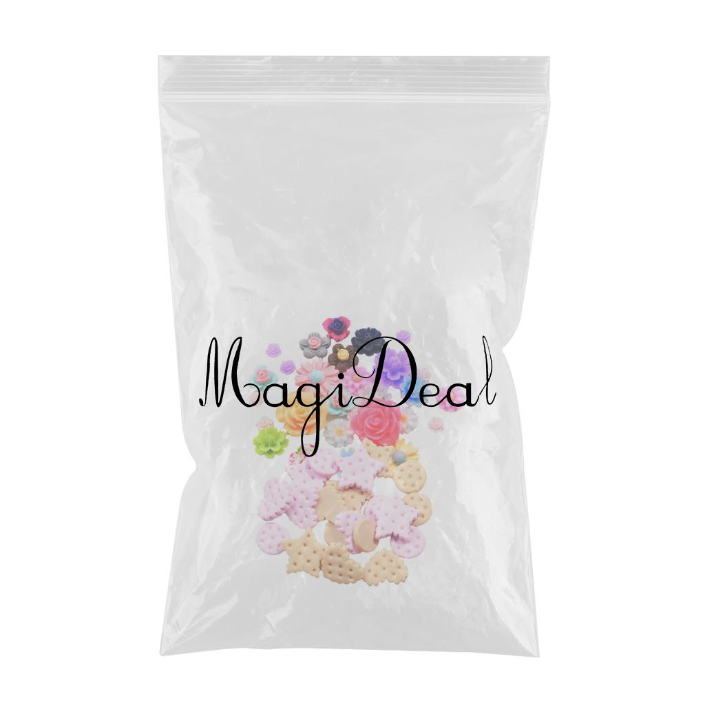 70 Pieces Mixed Resin Flatbacks Rose Flowers Cookies Cabochons Scrapbooking