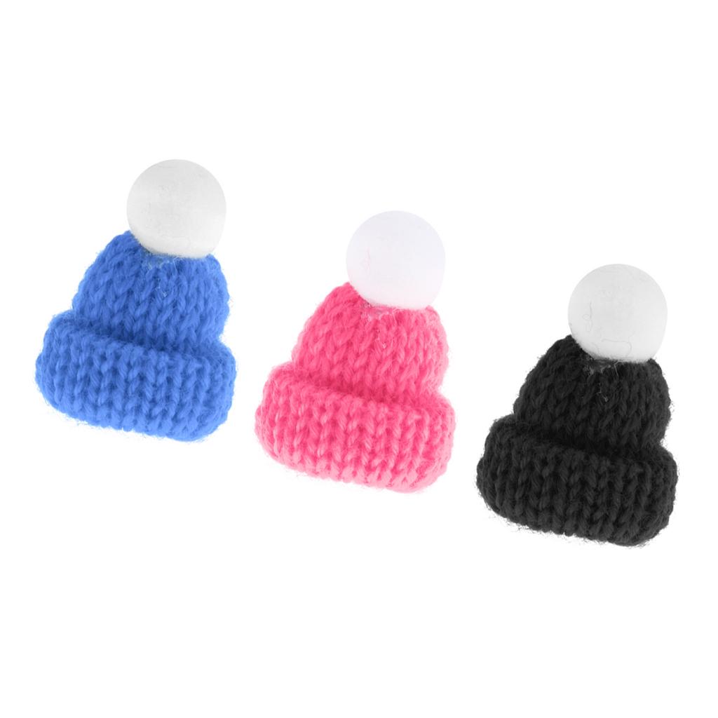 3 Color 1/12 Scale Dollhouse Miniature Scene Beanie Hat Skate Cap Decoration