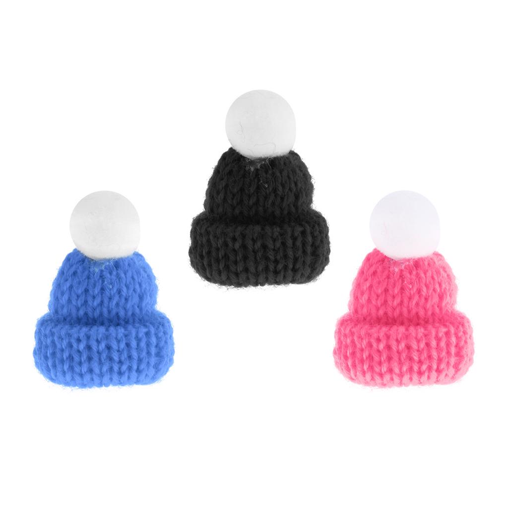 3 Color 1/12 Scale Dollhouse Miniature Scene Beanie Hat Skate Cap Decoration