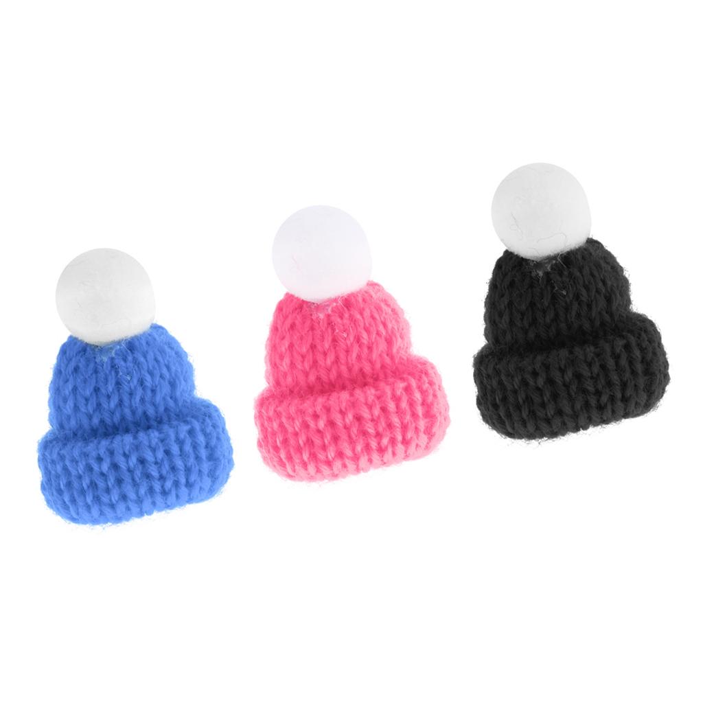 3 Color 1/12 Scale Dollhouse Miniature Scene Beanie Hat Skate Cap Decoration