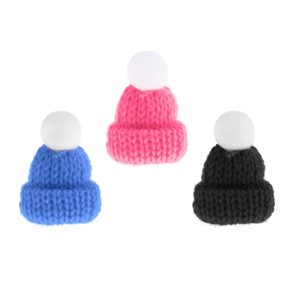 3 Color 1/12 Scale Dollhouse Miniature Scene Beanie Hat Skate Cap Decoration