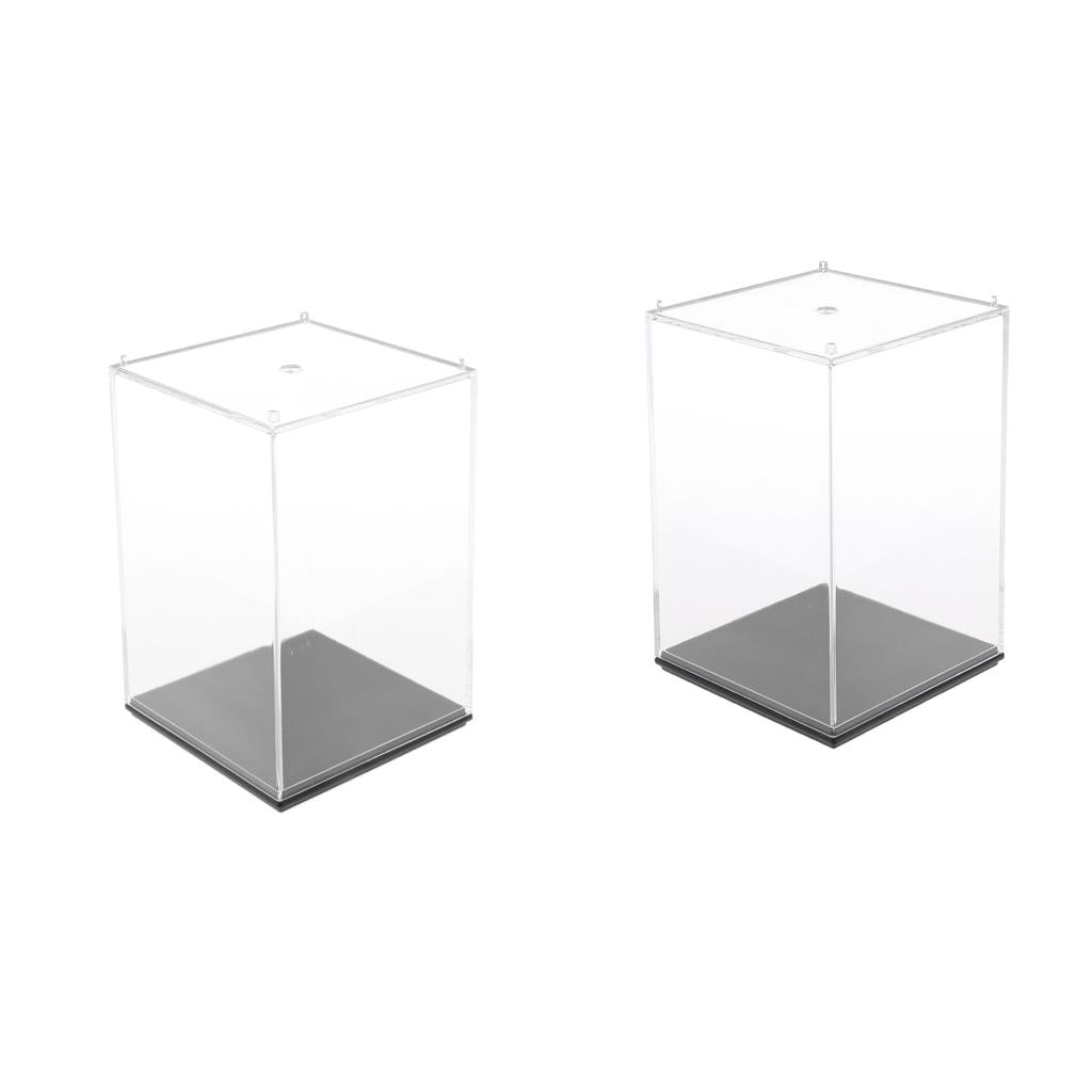2 Piece 7x7x10cm Model Display Case Dustproof Protection Display Box