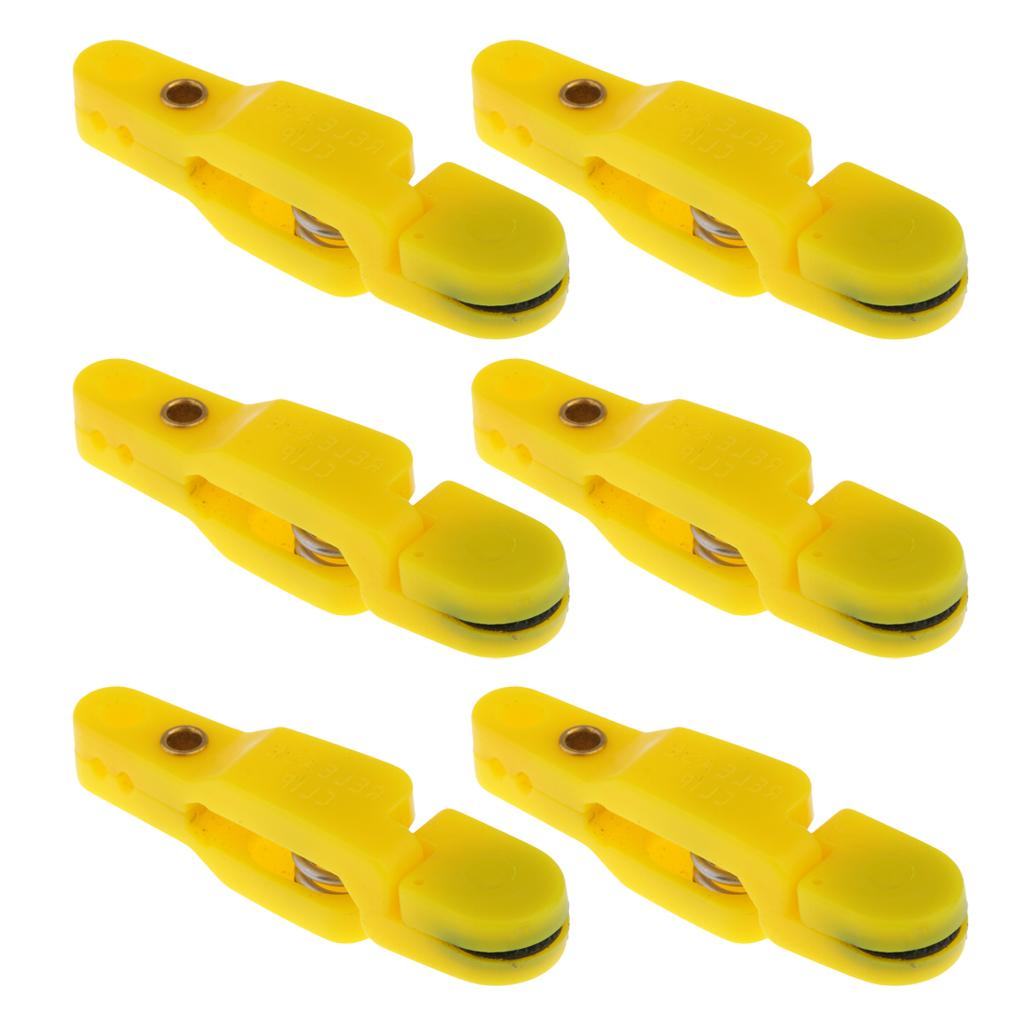 6pcs Snap Release Clip for Weight, Planer Board, Kite, Heavy Tension Yellow