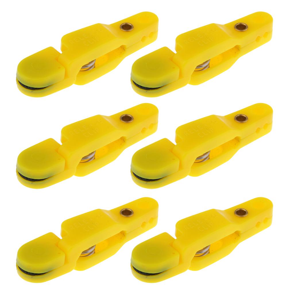 6pcs Snap Release Clip for Weight, Planer Board, Kite, Heavy Tension Yellow