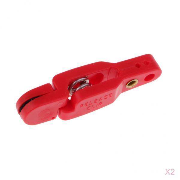 2pcs Snap Release Clip for Weight, Planer Board, Kite, Heavy Tension Red