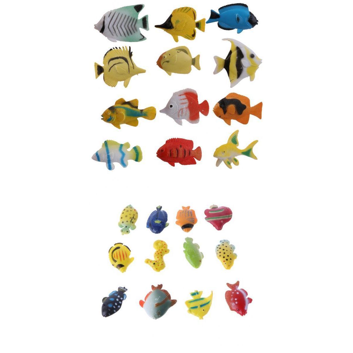 24-piece Plastic Marine Animal Fish Model Educational Toy Party Bag Fillers