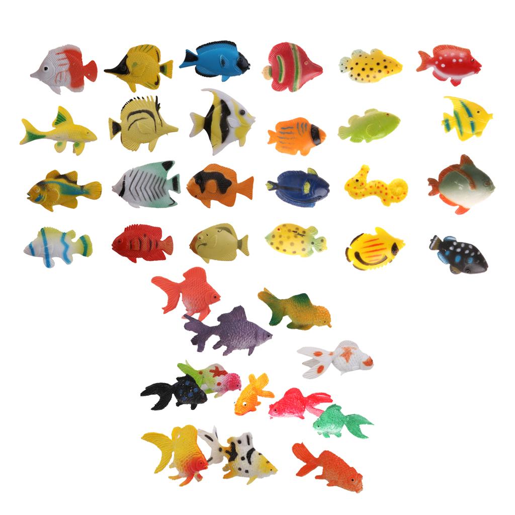 36-piece Plastic Marine Animal Fish Model Educational Toy Party Bag Fillers