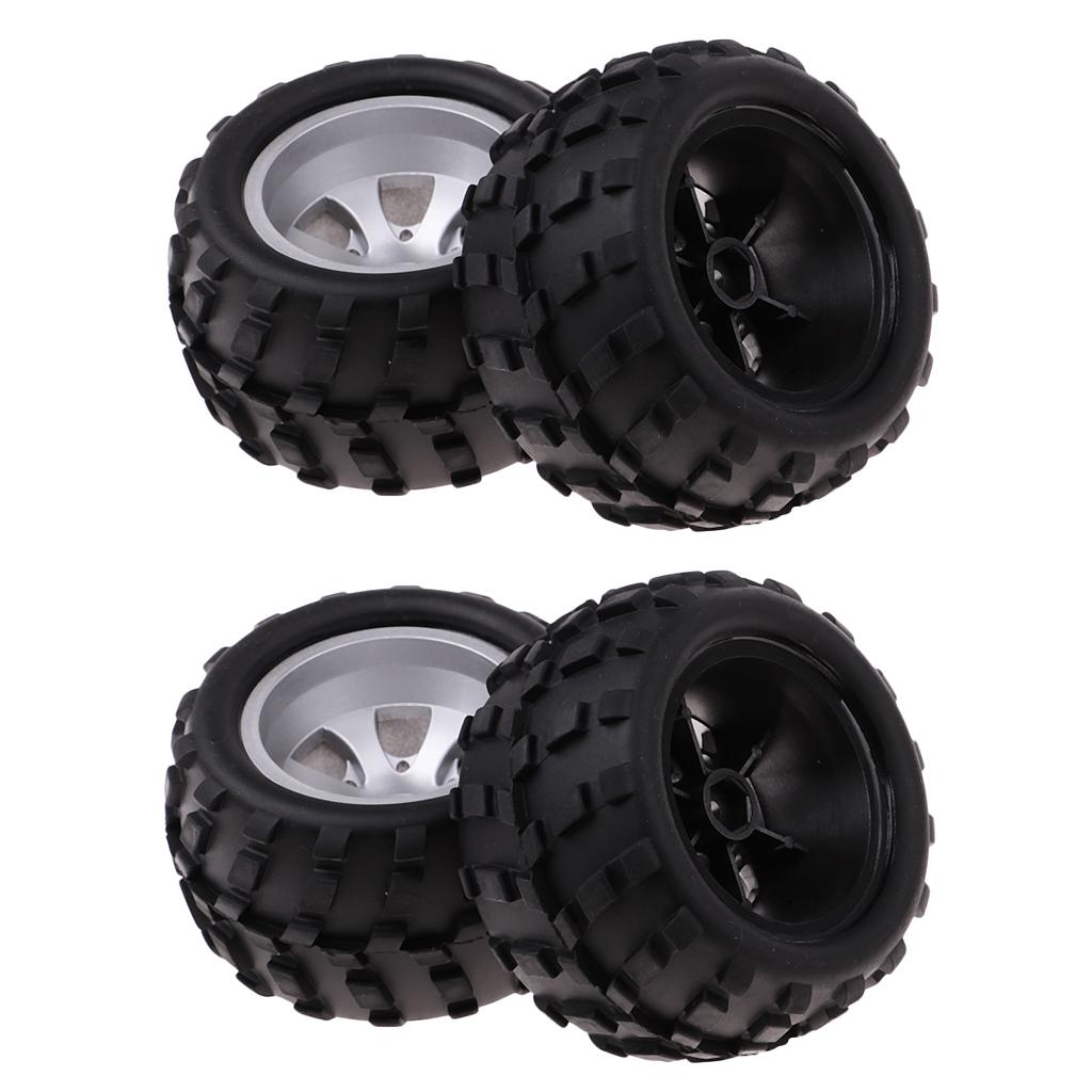 4 Pieces 1/18 Car Spare Parts Right Tire for 1:18 Wltoys A979 A979-B A979-A
