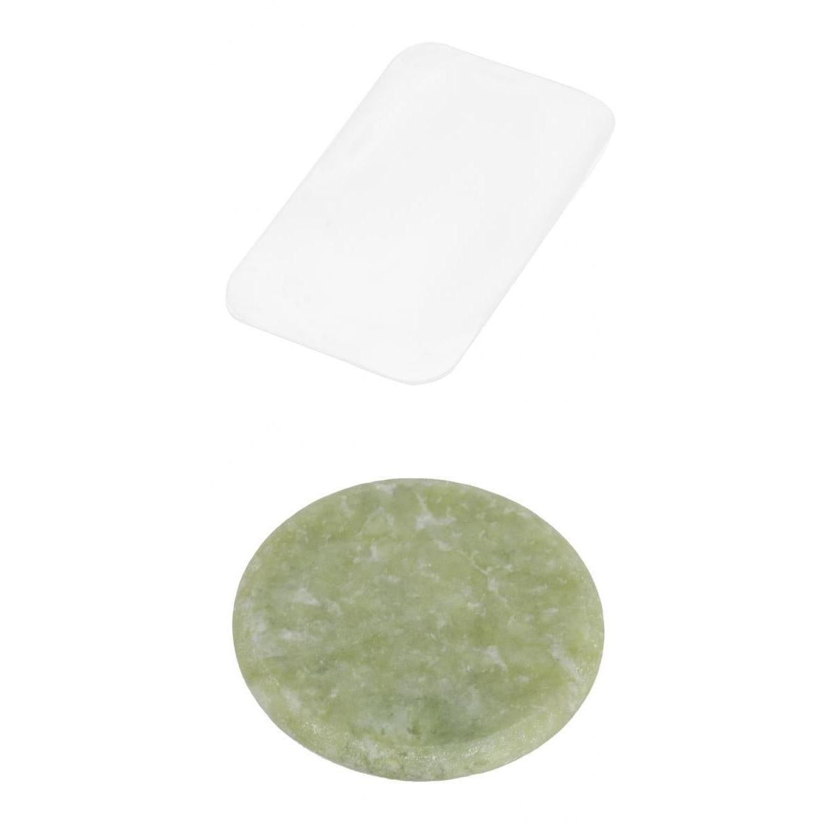 2pcs Eyelash Extension Jade Stone Glue Adhesive Holder & Silcone Eyelash Pad
