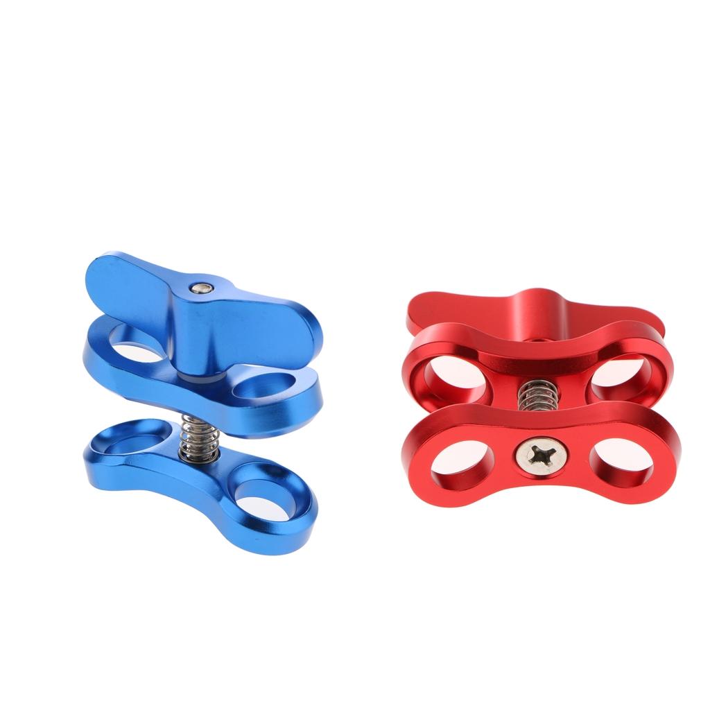 2 Pcs Underwater Diving Ball Join Connector Clamp Mount Arm for Flashlight