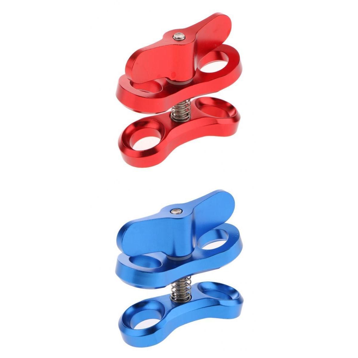 2 Pcs Underwater Diving Ball Join Connector Clamp Mount Arm for Flashlight