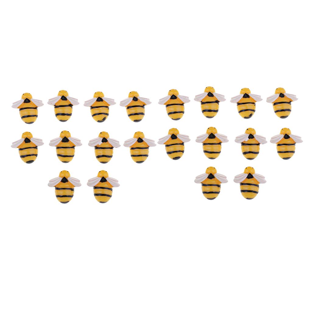 20 Pieces Bee Shape Resin Flatback Embellishment DIY Phone Case Decoration