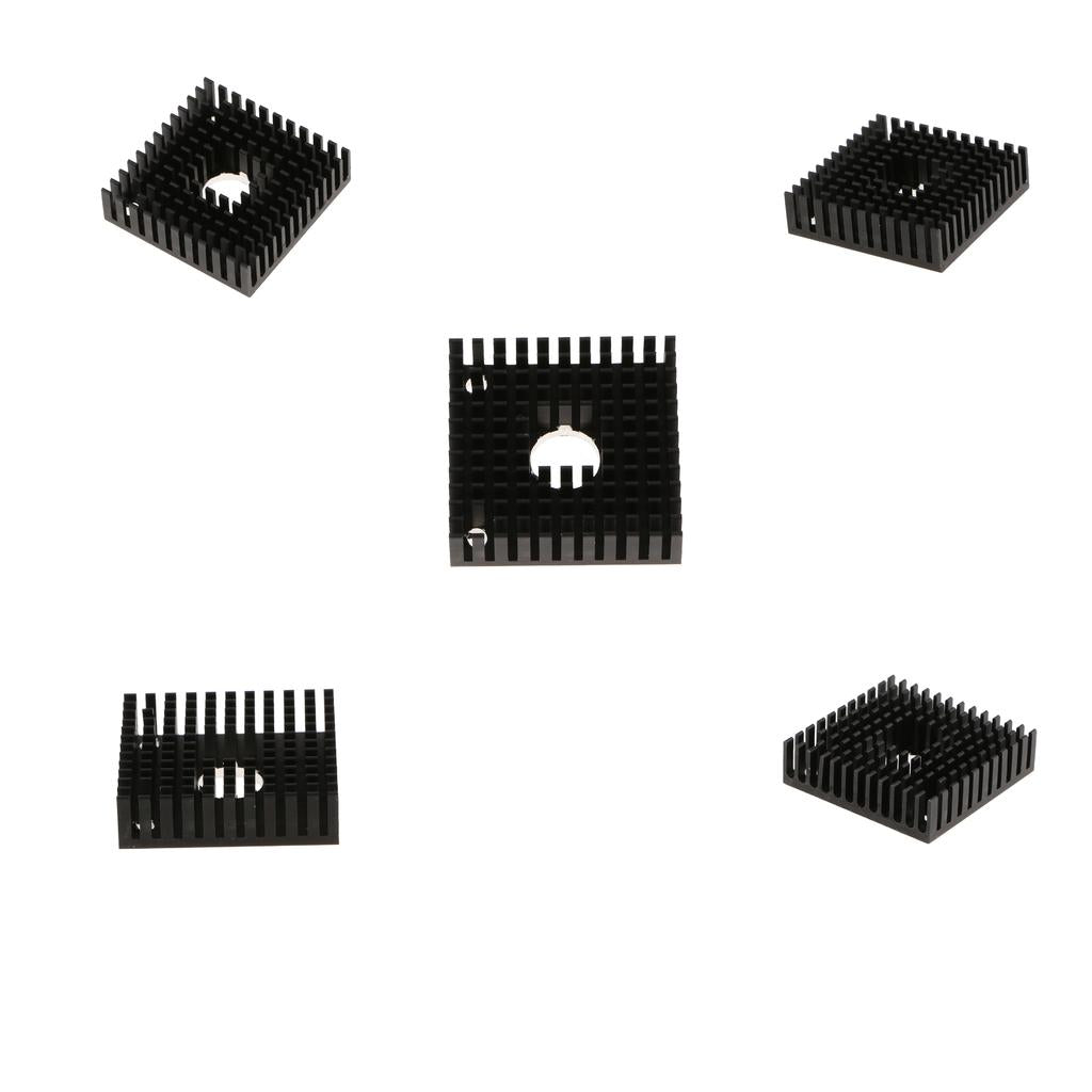 5pcs Square Heat Sink Cooler Cooling Radiator for 3D Printer Makerbot Black