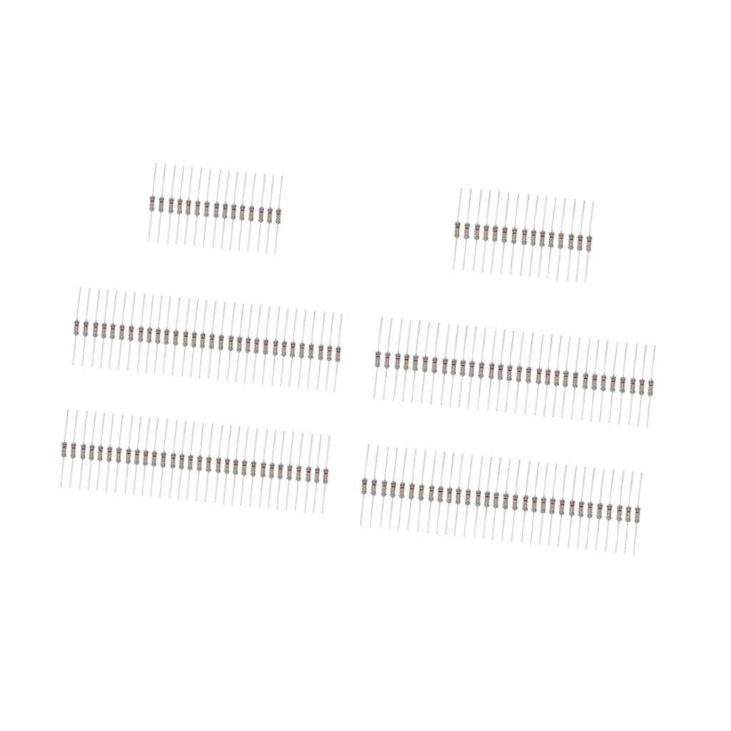 150 Pieces 30 Value 3W 0.1 Ohm - 750 Ohm Carbon Film Resistors Assorted Kit
