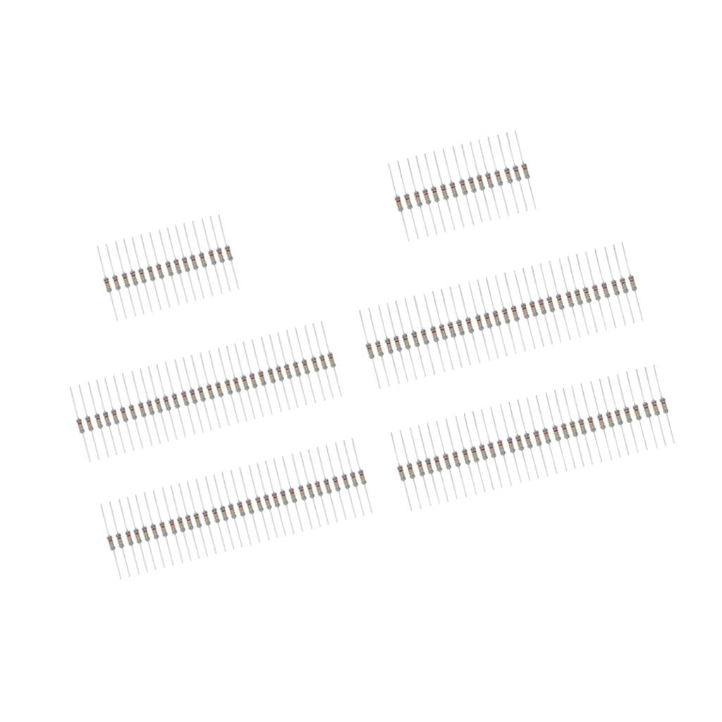 150 Pieces 30 Value 3W 0.1 Ohm - 750 Ohm Carbon Film Resistors Assorted Kit