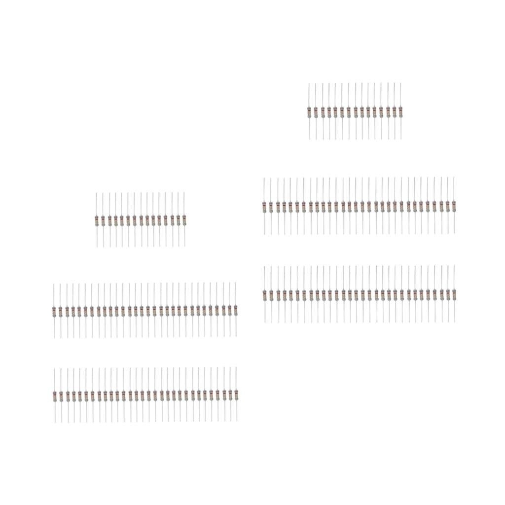 150 Pieces 30 Value 3W 0.1 Ohm - 750 Ohm Carbon Film Resistors Assorted Kit