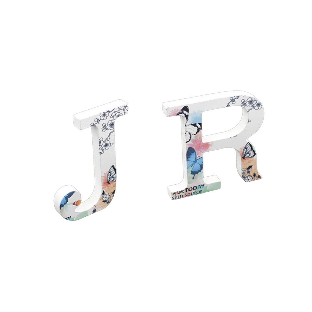 2Pcs Wooden Alphabet Craft Letters Plaque Home Wedding Nursery Party Decor