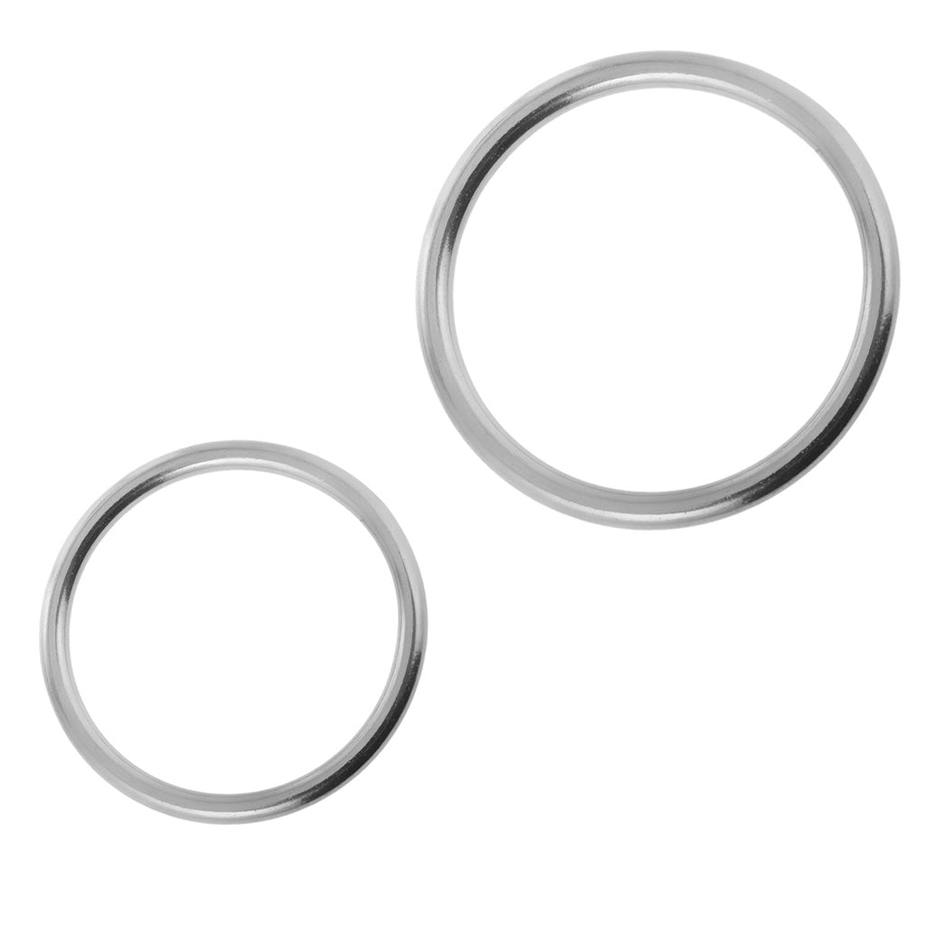 2Pcs Seamless Stainless Steel O Round Rings Circle Craft Webbing Boat