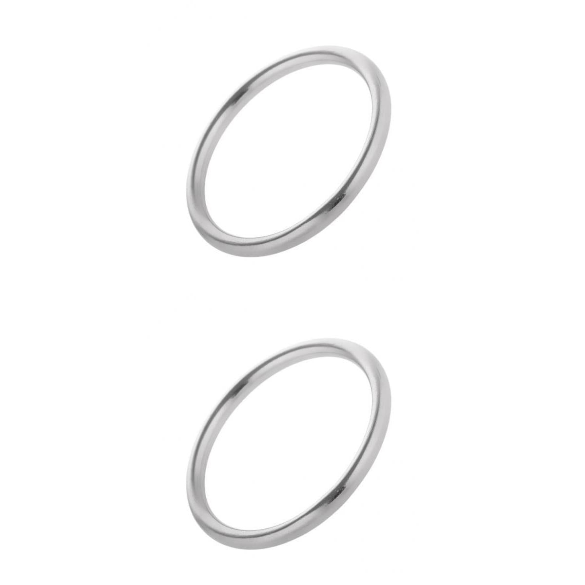 2Pcs Seamless Stainless Steel O Round Rings Circle Craft Webbing Boat
