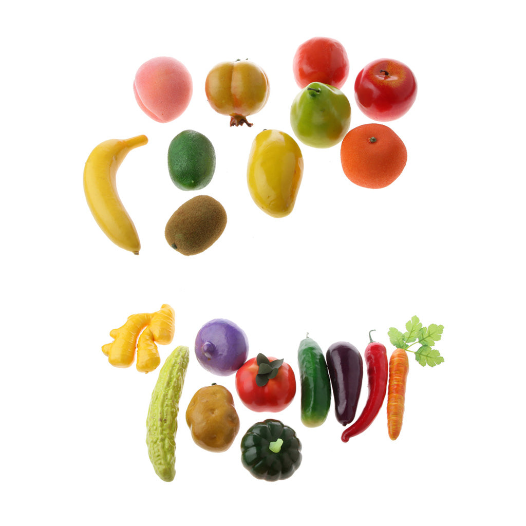 20Pcs Artificial Vegetables Fruits Food Home Store Display Photography Prop