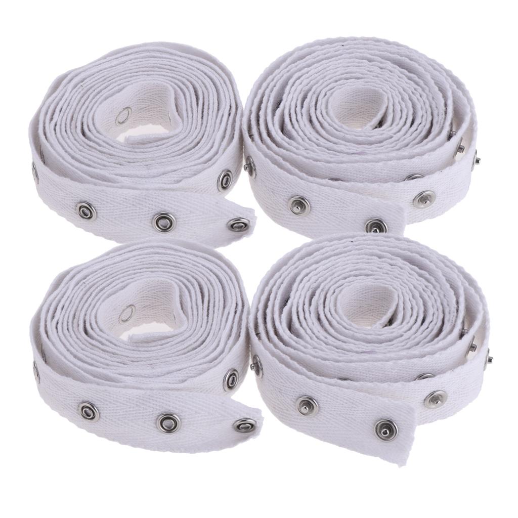 4 Yards White Press Studs Snap Buttons Fastening Tape Sewing Accessories