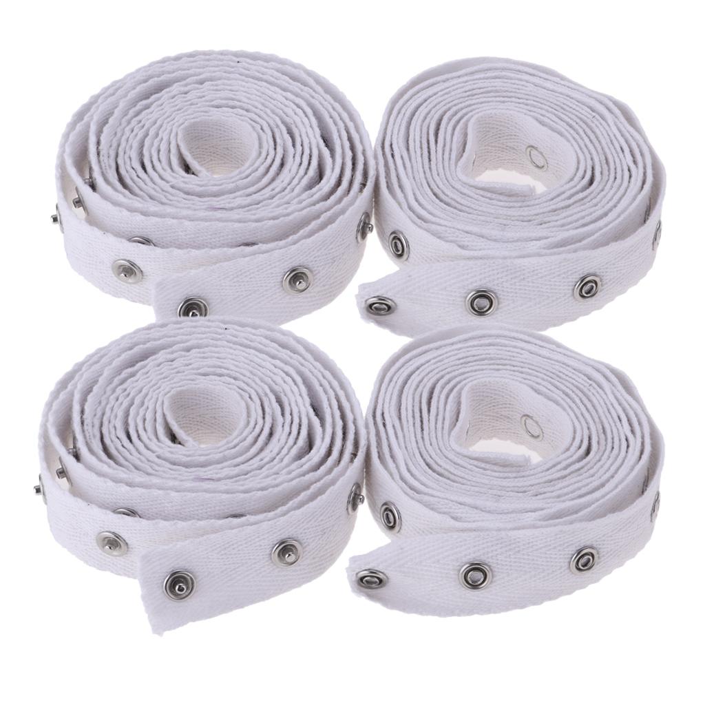 4 Yards White Press Studs Snap Buttons Fastening Tape Sewing Accessories