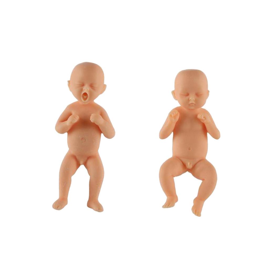 2x Reborn Baby Boy Dolls Realistic Mini Lifelike Full Body Newborn Doll