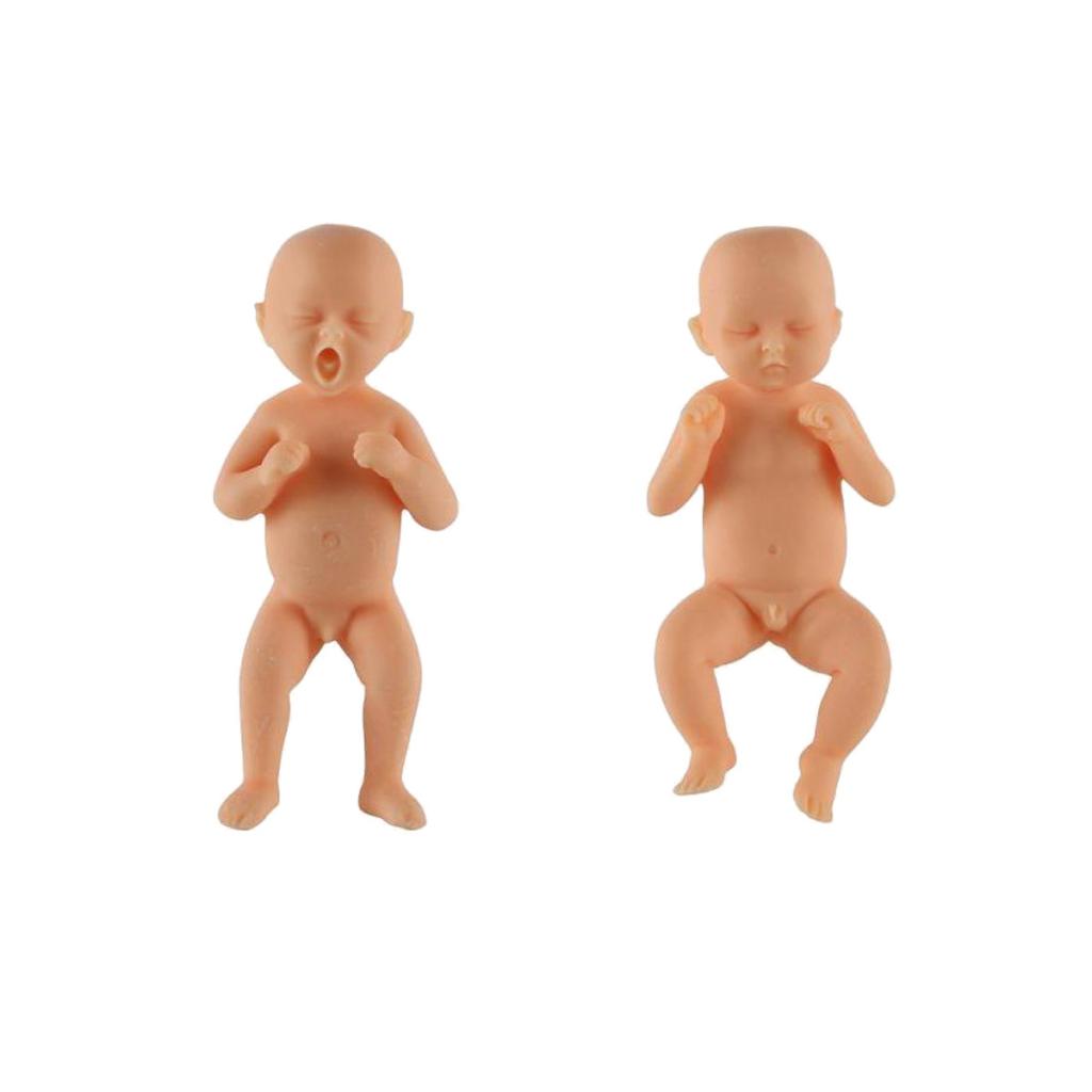 2x Reborn Baby Boy Dolls Realistic Mini Lifelike Full Body Newborn Doll