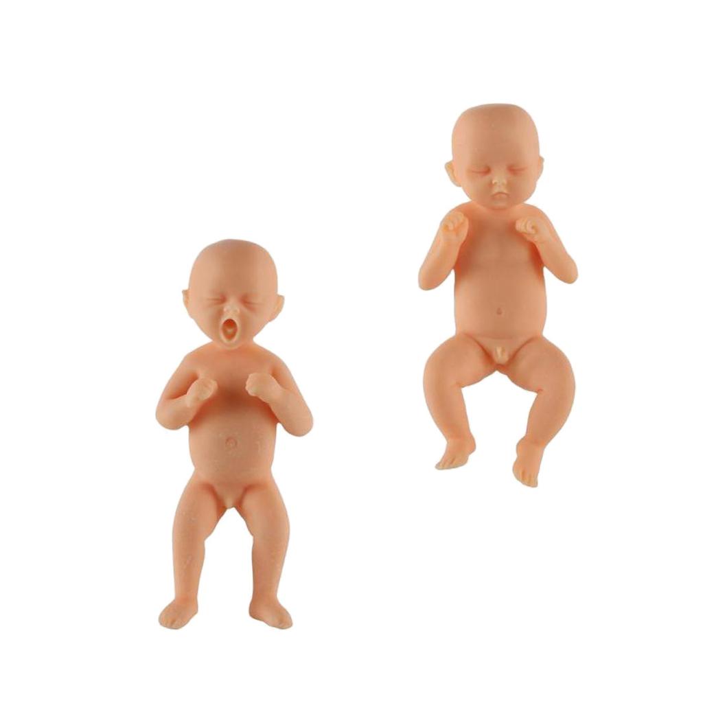 2x Reborn Baby Boy Dolls Realistic Mini Lifelike Full Body Newborn Doll