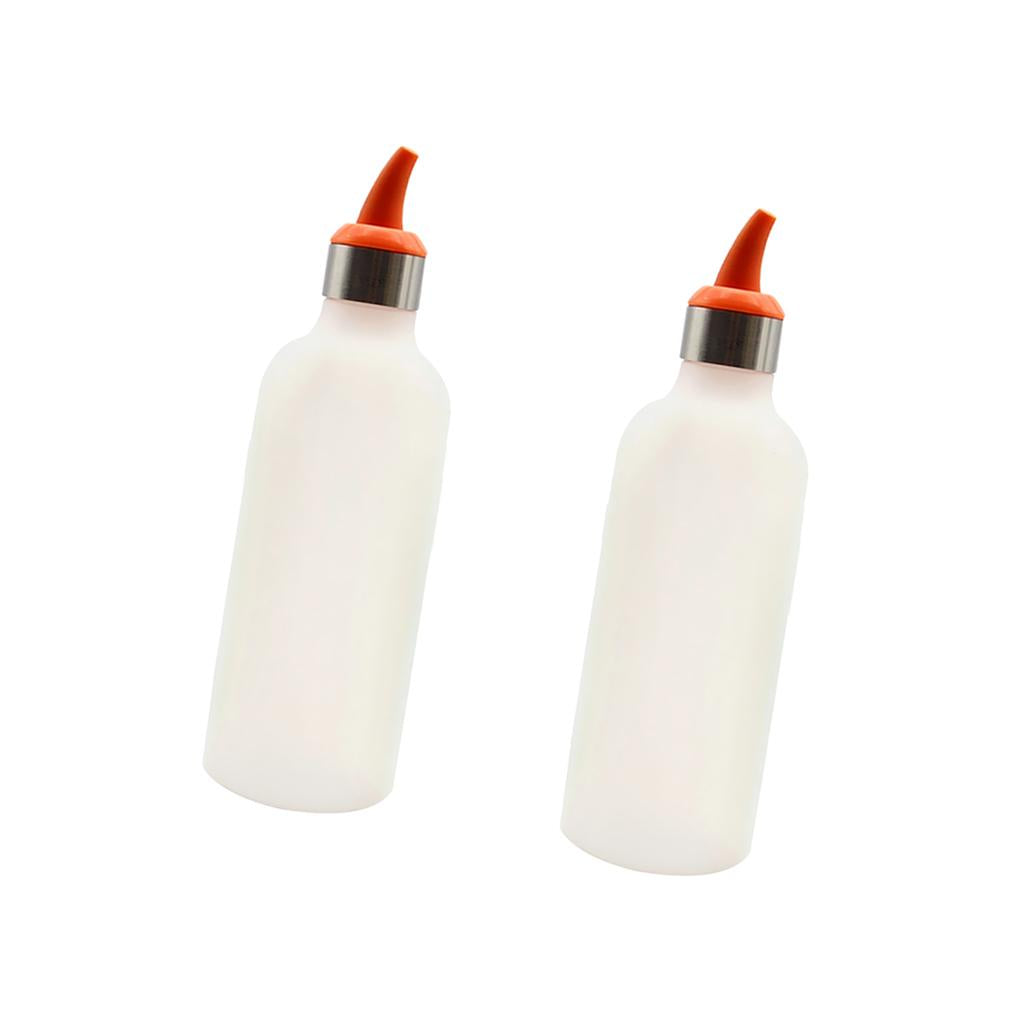 2 piece 450ml Squeeze Bottle Ketchup Mustard Sauce Vinegar Honey Dispenser
